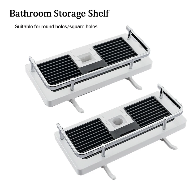 Shower Storage Rack Bathroom Pole Shelves Holder Detachable Tray Organizer Shampoo Single Tier Head | Обустройство дома