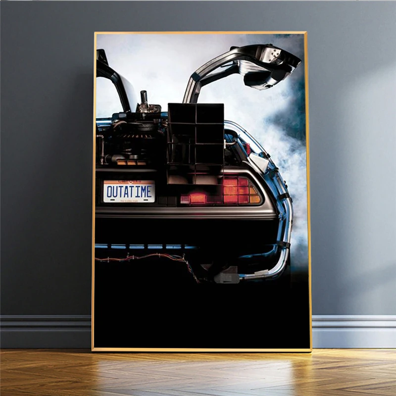 Смотрите фильмы Back to the Future Delorean машины времени автомобиля Плакаты и печать