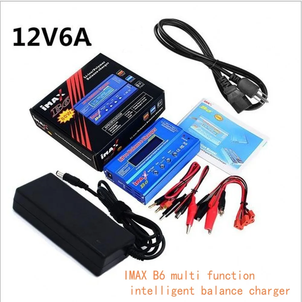 IMAX 배터리 충전기 Lipo NiMh 리튬 이온 Ni-Cd 디지털 RC IMAX B6 Lipro 밸런스 충전기 방전기 + 15V 6A 어댑터, 80W