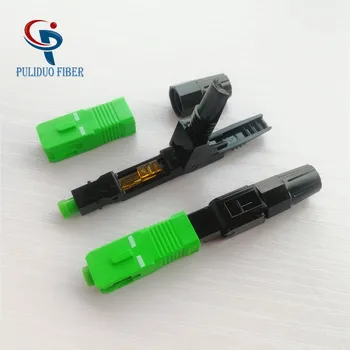 

GX 100Pcs Embedded type fiber 100PCS Optic Fiber Quick Cold Connector FTTH SC Single Mode APC Fast Connector