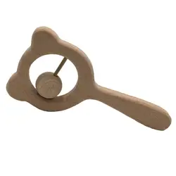 Детский Прорезыватель игровой, для тренировок игрушки-Жвачки развивающий деревянный колокольчик бар бусины Подарок рукоятка погремушка