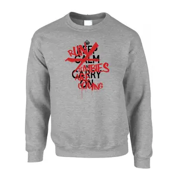 

Halloween Unisex-Pullover Keep Calm & Run, Zombies kommen,