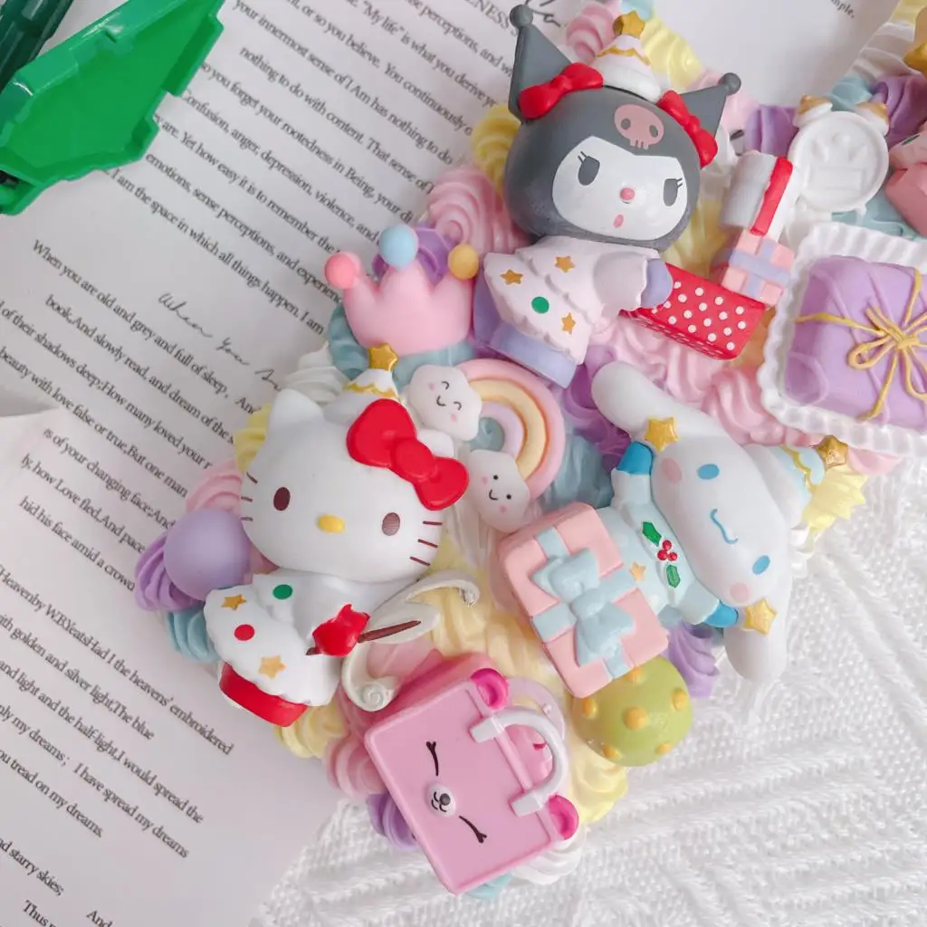 Ręcznie robione etui na iPhone 11 pro max Kawaii Anime 12mini dostosowane telefon pokrywa ip12 SE20 7/8 plus 3D DIY krem powłoki XR X/XS MAX