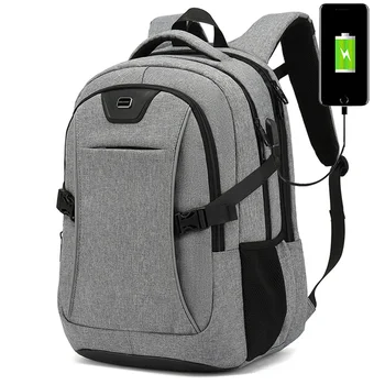 

Men And Women 15.6Inch Waterproof Laptop USB Charging Travel Backpack Oxford Rucksack Male Vintage School Bag Mochila New