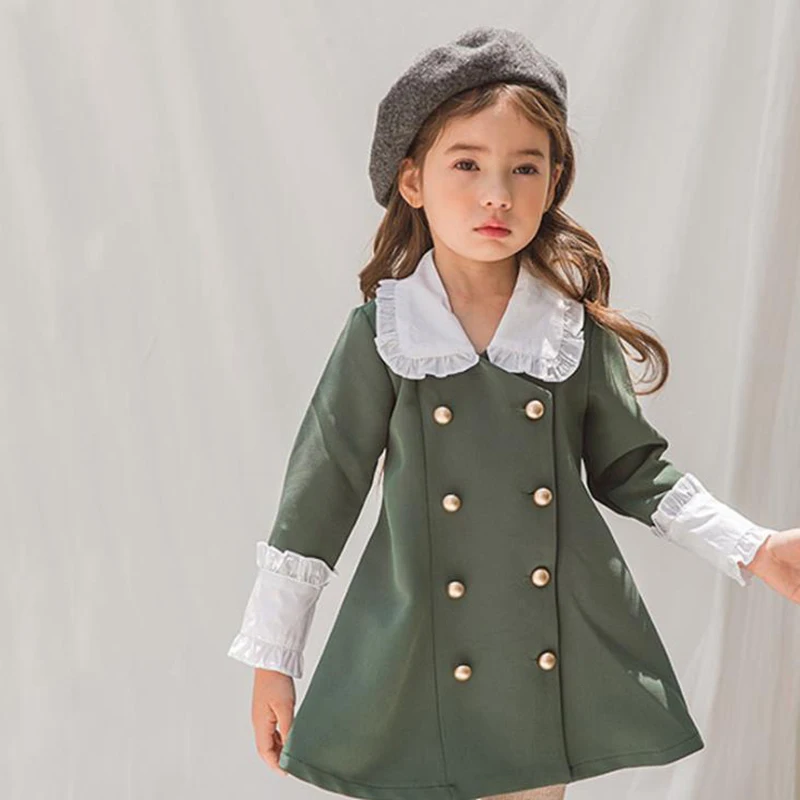 

Kids Fairy Dresses for Girls 4 5 6 8 10y Lace Patchwork Buttons Party Brand Dress