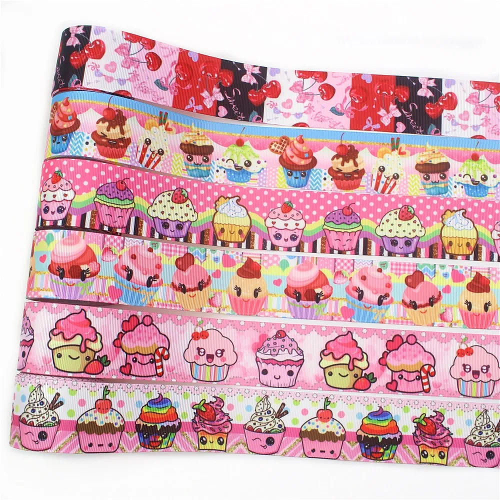 I-19906-2093 1-1/2 '✸ мм 10 ярдов Торт Мороженое термопечать ленты grosgrain лук колпачок