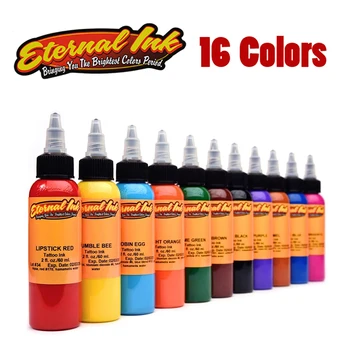 

Permanent Body Tattoo Paint Art 16 Color Set Professional Makeup Tattoo Pigment Color Tattoo Supplies Dropshipping 2020