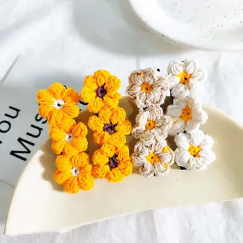 

INS Candy Color flower color Hairpin Girl Sunflower Hair Clip Barrettes Daisy Headwear personality side clip Hair Accessories