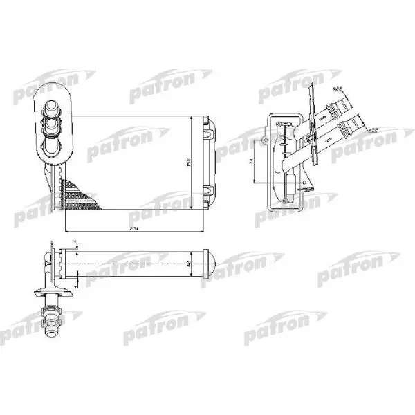 Радиатор отопителя AUDI: A3, SEAT: LEON, TOLEDO, SKODA: OCTAVIA