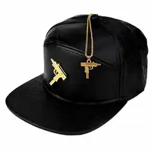 Металлический пистолет 5 панельный колпачок пряжка для ремня крутая Кепка с плоским козырьком для мальчиков и женщин модная черная красная шляпа