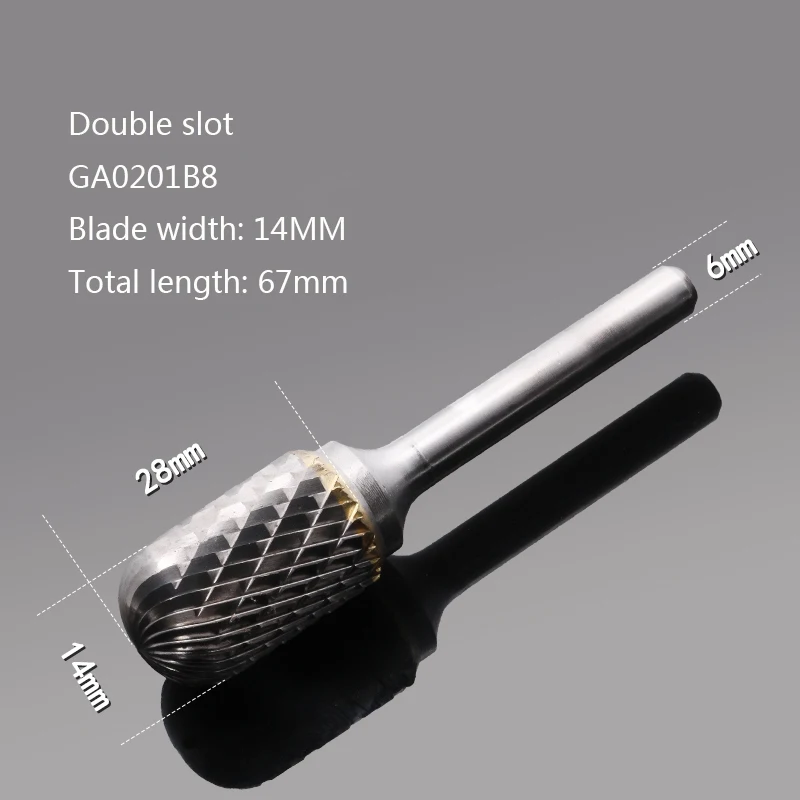 Grinding Milling Cutter Hss Rotary Drill Bit Files Burr Drill Bits Rasp Electric Grinder Accessories for Metal Engraving - Цвет: Double groove 14mm