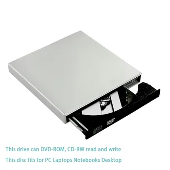 

KuWfi USB 2.0 External DVD Optical Drive Combo CD-RW Burner DVD/CD-ROM Player Portatil For Laptop Windows 7/8/10 MAC OS