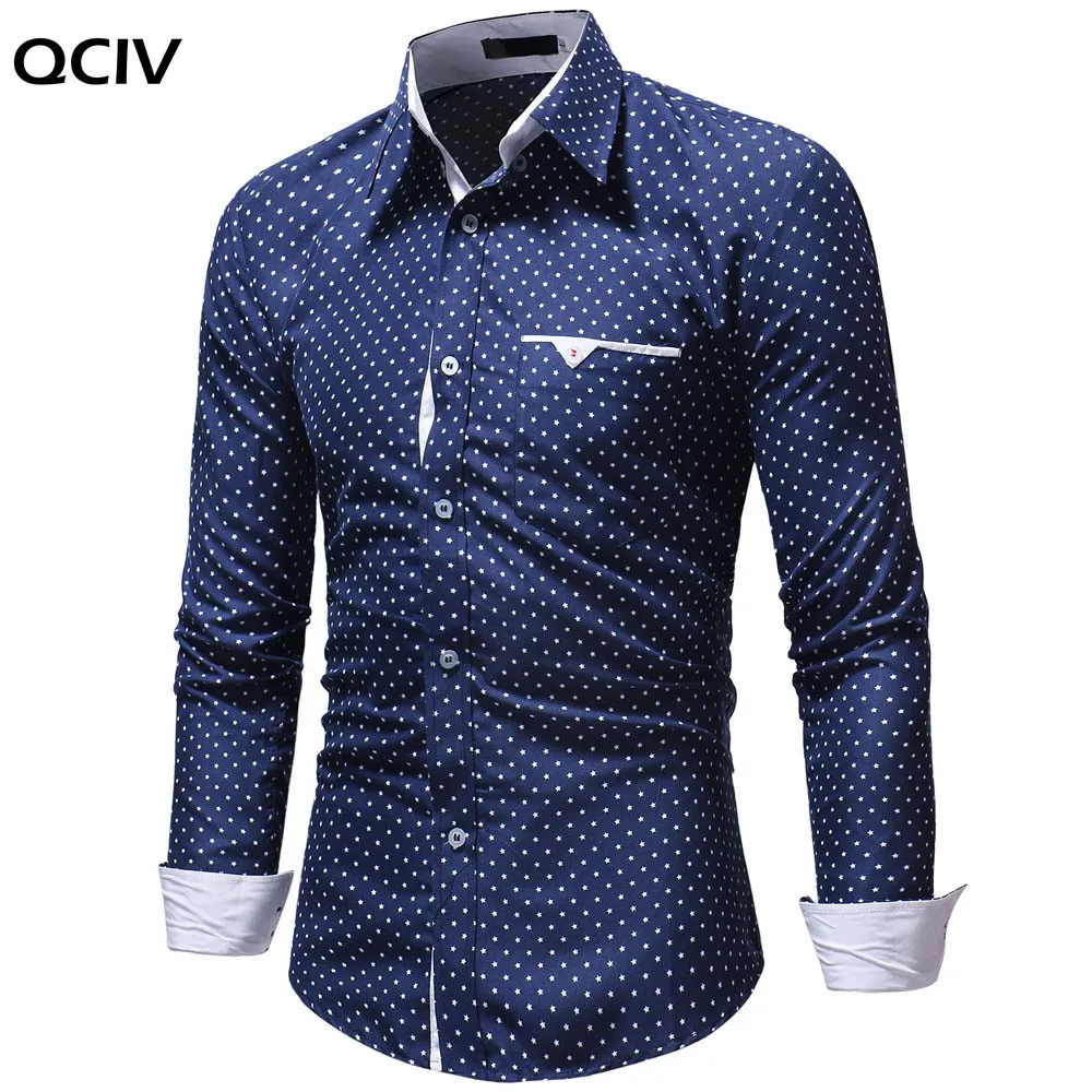 

Fashion Men's Autumn Casual Shirts 2020 Long Sleeve Turn Down Collar Formal Polka Dot Slim Fit Long Sleeve Dress Shirt Top Blous