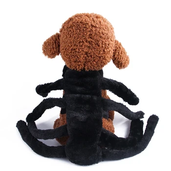 

Halloween Pet Spider Clothes Puppy Plush Spider Cosplay Costume Dogs Cats Party Cosplay Funny Outfit Simulation Black Spider