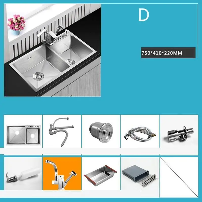 MODEL T Смеситель для гурманов Umywalka Inox Evier Lavello Zlewozmywak Ze Stali Nierdzewnej Cuba Fregadero Lavabo Pia Cozinha кухонная раковина - Цвет: MODEL T