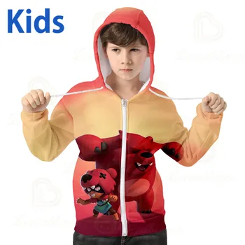 

3 To 14 Years Star Spike Nita Kids Hoodies Shooting Game 3D Printed Sweatshirt Boys Girls Cartoon Jacket Teen Tops