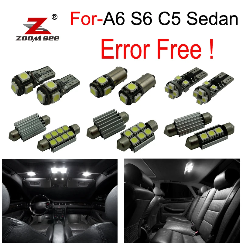 Комплект из 24 светодиодных ламп для салона Audi A6 S6 C5 Sedan (1998 2004)|led light interior|led interior