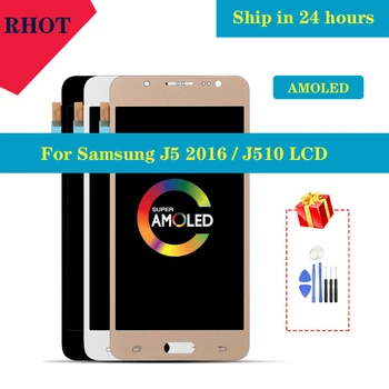 

100% super-tested AMOLED liquid crystal display for Samsung Galaxy J5 2016/ J510 J510F J510FN J510M touch screen LCD assembly