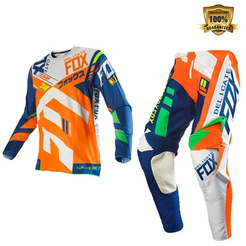 

Hot sales MX 360 Racing Divizion Completo Motocross Dirt Bike Gear Set Jersey Pants Combo Orange Racing jersey pant suit