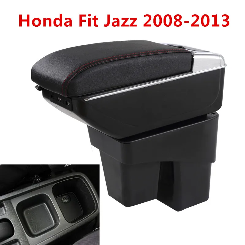 Ящик для хранения Центральной Консоли Подлокотник для Honda Fit Jazz 2008-2013 Держатель для рук вращающийся 2009 2010 2011 2012