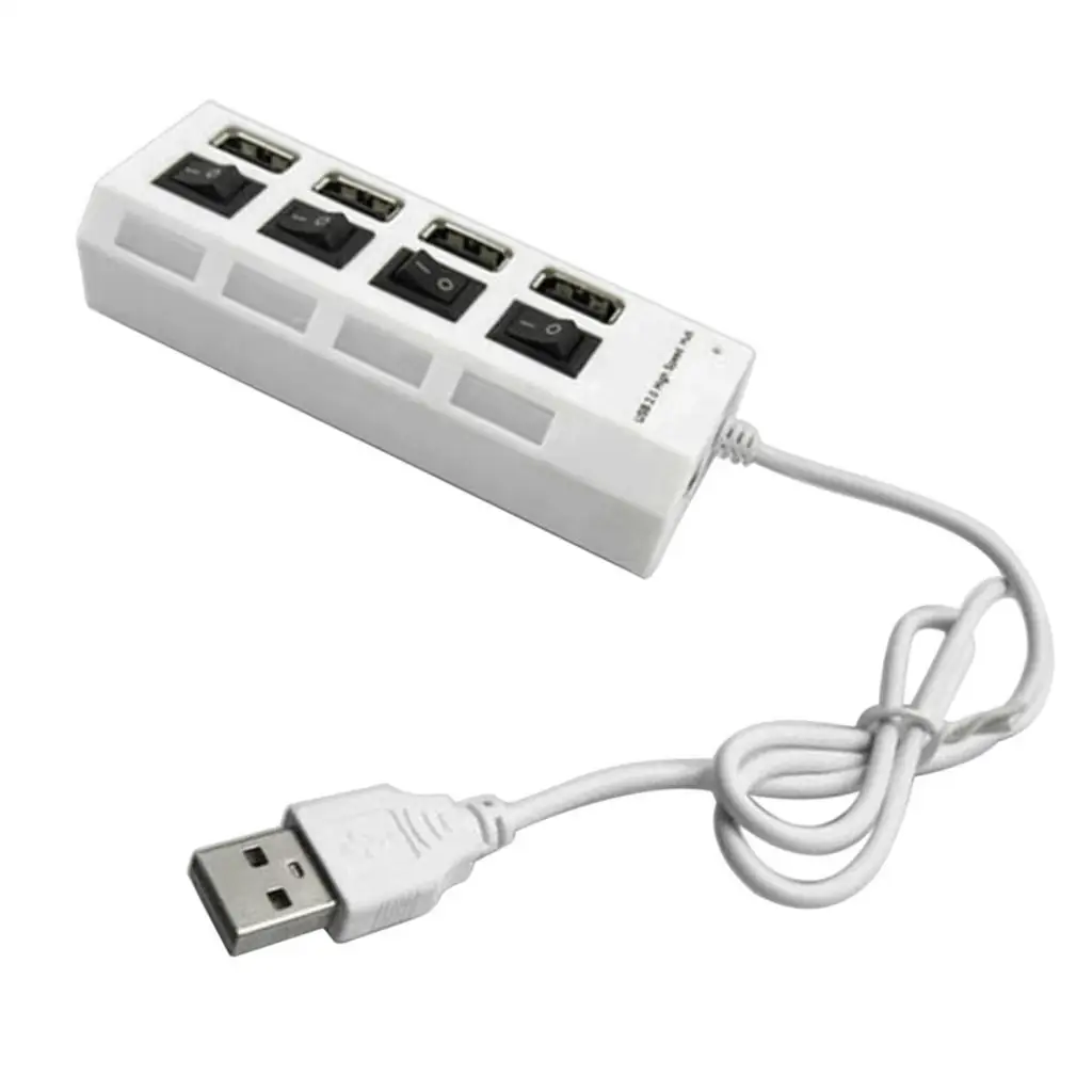 4 Порты и разъёмы USB 2,0 Ultra Slim центр данных разветвитель для расширения USB для контроля уровня сахара в крови с 50 см кабель обратная совместимость с USB 1,1 - Цвет: white 12cm  USB Hub