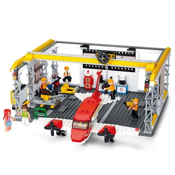 

Sluban Aviation World - Small Aircraft Repair Factory Airport Series Children's Building Blocks toys