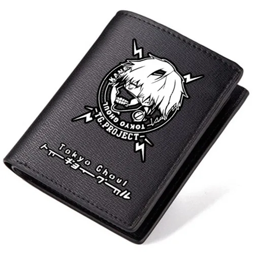 Бумажники Kaneki Ken с рисунком из мультфильма, кожаные мужские кошельки, студенческий кошелек для денег, фигурки, косплей, кошелек, подарок - Цвет: C