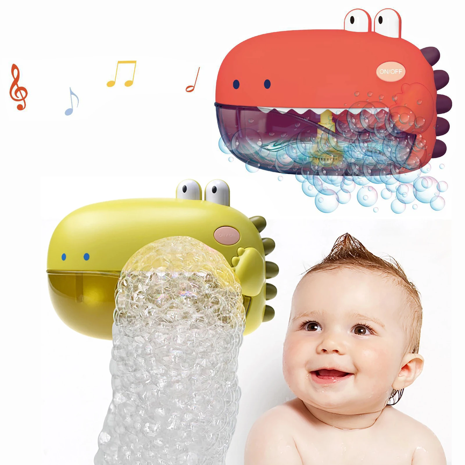 BananMelonBM Bubble Machine Dinosaur Bubble Machine Maker with Self-Walking Music and Lights Effects for Kids Outdoor or Indoor Play & Party Bubble Machine for Toddlers Easy to Use Bath Bubble Toy 