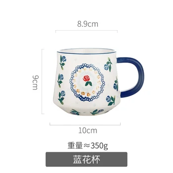 

Creative Large Tea Coffee Mug Japanese Style Ceramic Print Minimalist Coffee Mug Hand Painted Mugs Personalized Tea Cups II50MKB
