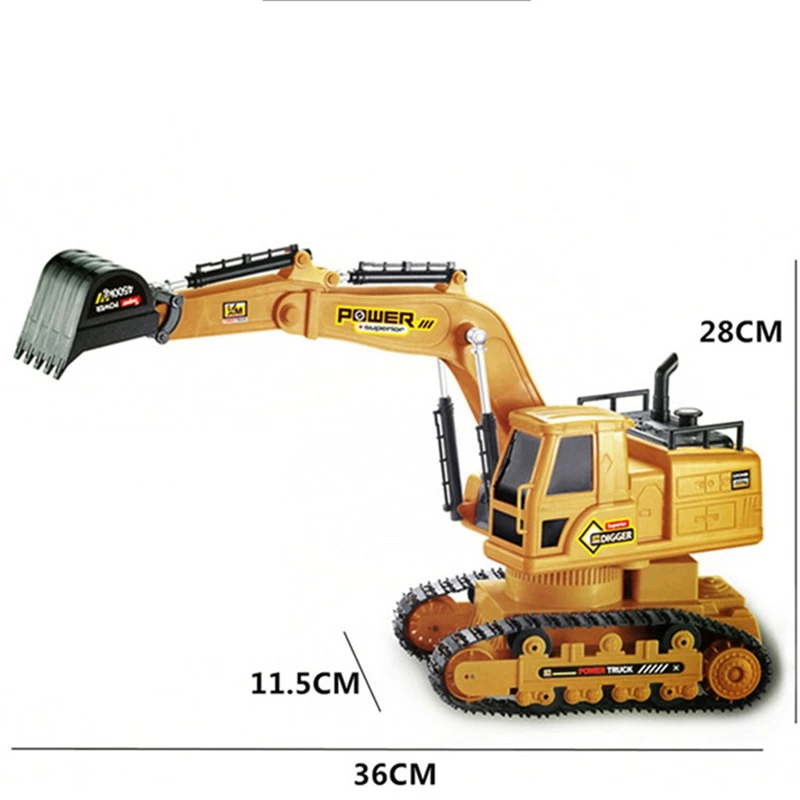 

Hot RC Excavator Simulation Engineering Tractor Car Toy 10CH Boy Remote Control Toy Child Christmas Gift RC Truck