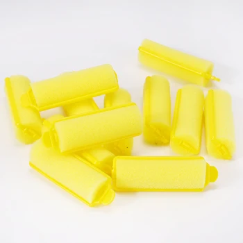 

12 Pcs/pack Professional Curler Hairdressing Tool Soft DIY Sponge Hair Styling Foam Hair Rollers Pink Tools Color Styling
