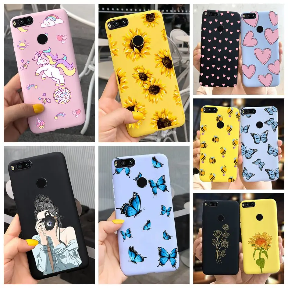 Butterfly Sunflower Pattern Soft Phone Case with Protective Bumper