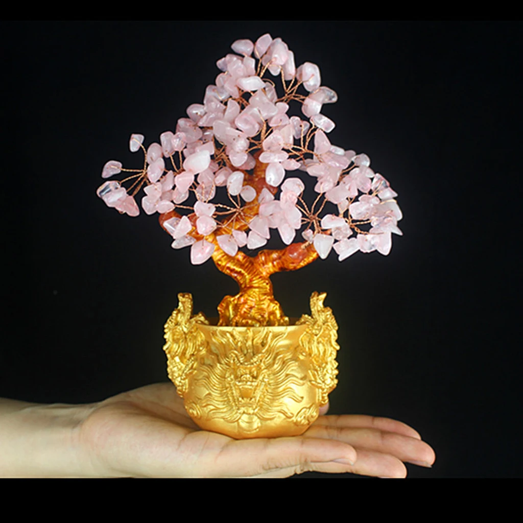 Crystal Lucky Money Tree Feng Shui for Wealth and Luck Home Decor Gift 7inch