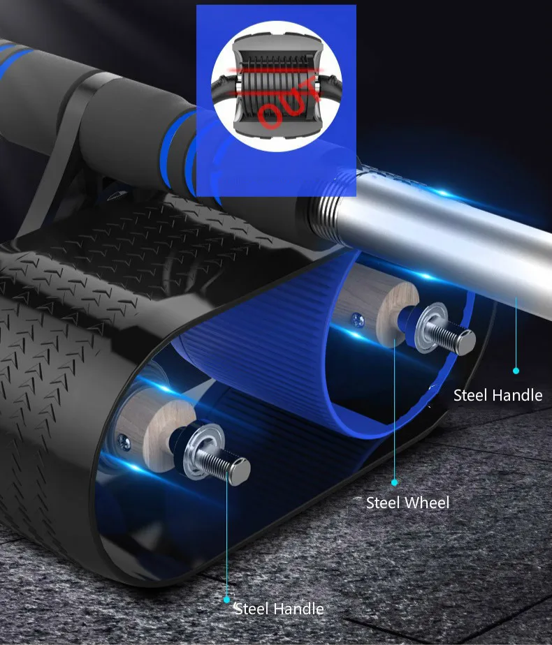 Автоматический отскок брюшного колеса оборудование для тренировки мышц брюшного пресса мощность колеса Ab роликовый тренажер с ковриком домашний фитнес