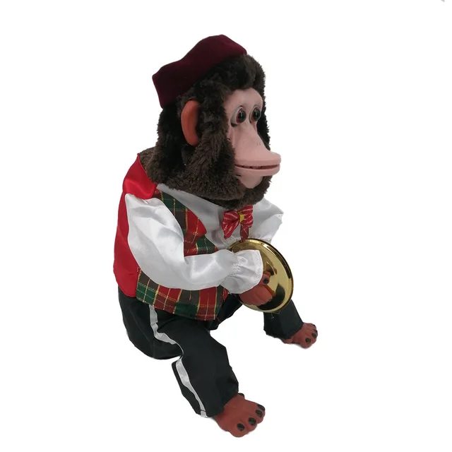 Famous Multi-Action,Funny Cymbal Playing Simulation Monkey the Chimp Vintage Electronic Plush Decoration Toy Original Source 2