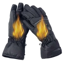 Перчатки с подогревом зимние теплые перчатки 3 уровня Температурные Регулируемые перчатки с подогревом мотоциклетные Рукавицы Guantes#10
