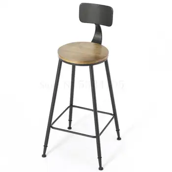 

Solid Wood Bar Chair Modern Simple Personality Bar High Foot Stool Bar Stool Bar Chair Iron High Foot Chair