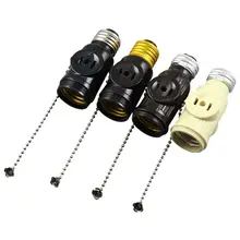 E26 лампочка розетка на 2 розетки адаптер светильник держатель сплиттер Тяговая цепь переключатель