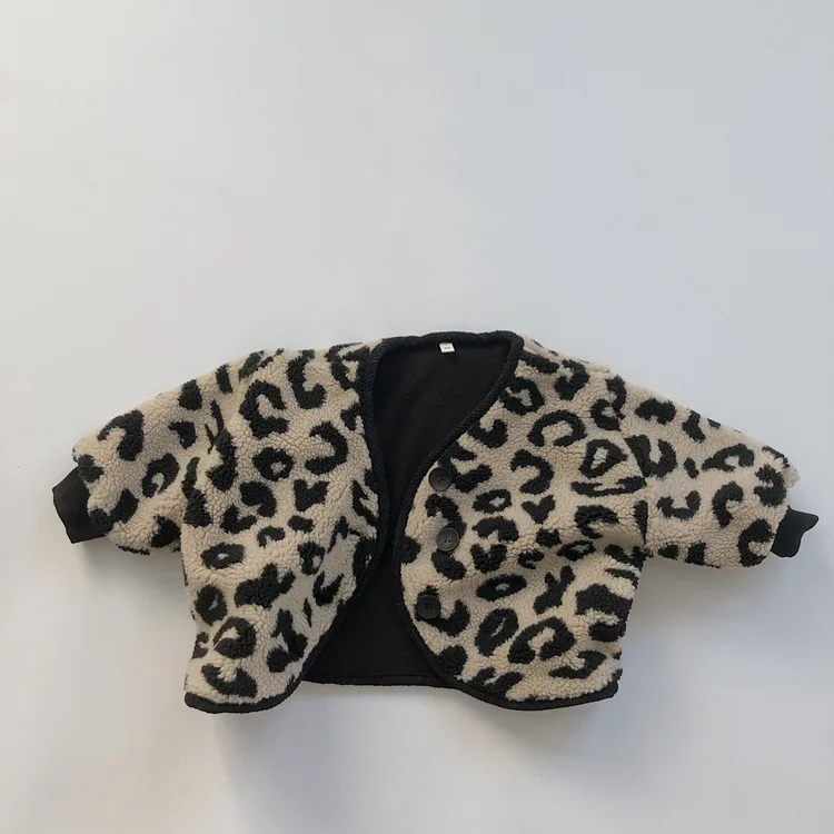 meninos meninas inverno clohtes leopardo impressão jaqueta