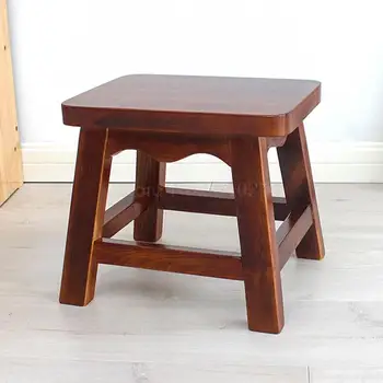 

Solid wood small dining stool living room leisure stool wood shoes bench home makeup stool