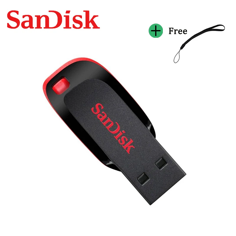 100% Оригинальный USB флеш-накопитель SanDisk Cruzer Blade CZ50 128 ГБ 64 32 16 2 0 флешка карта памяти