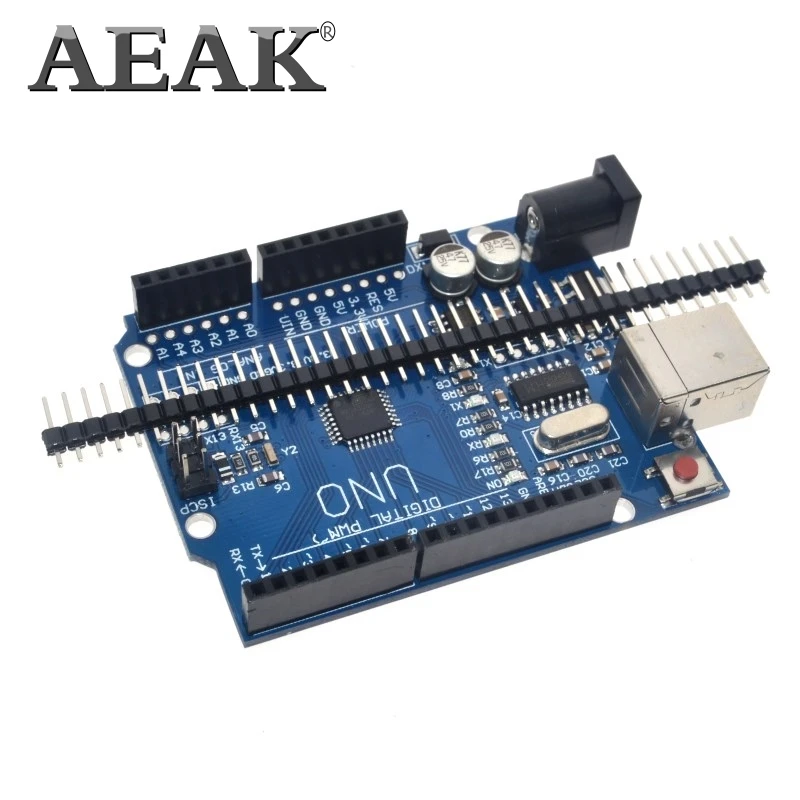 Макетная плата AEAK UNO R3 ATmega328P CH340 CH340G для Arduino UNO R3 с прямым контактным разъемом