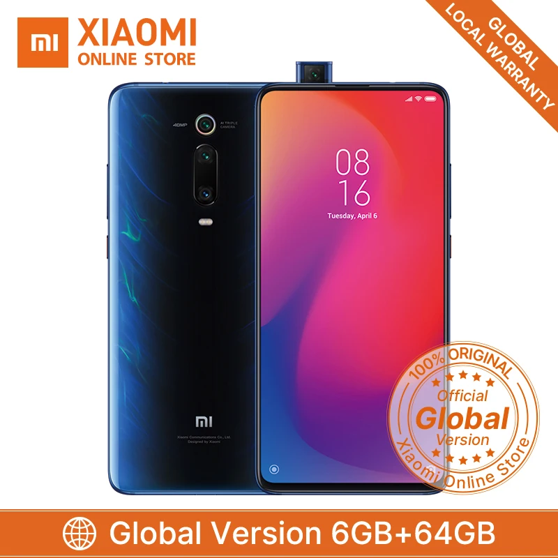 Xiaomi Mi 9T Pro Snapdragon 855 6 ГБ 64 Гб Смартфон 48MP AI задние тройные Камера всплывающее окно Фронтальная камера 4000 мА/ч, QC4.0 глобальная версия