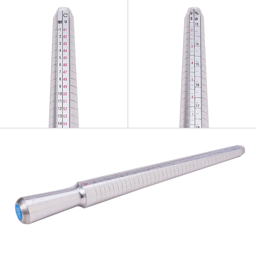 

1 Set Ring Measuring Tool Sets Ring Sizer Professional Model, Steel Ring