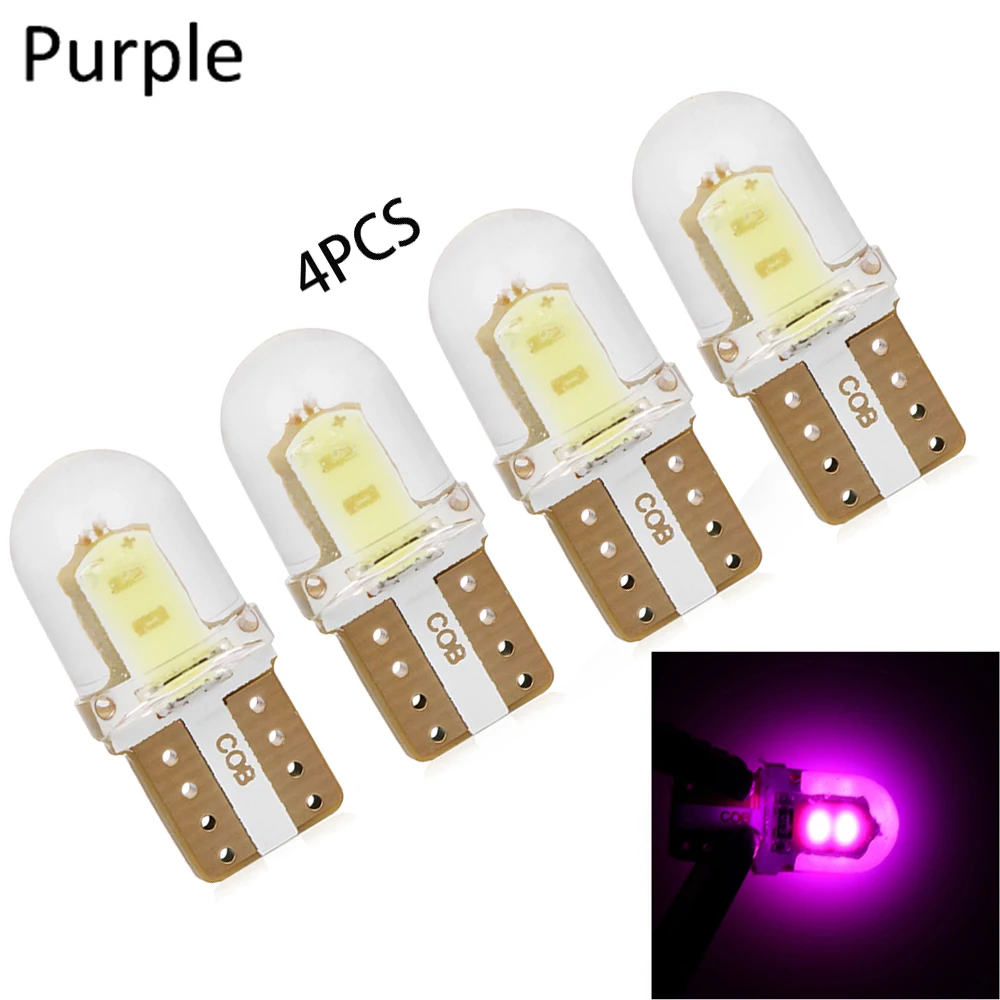 4 шт. 10 SMD W5W 194 168 светодиодный светильник Canbus без ошибок - Испускаемый цвет: purple