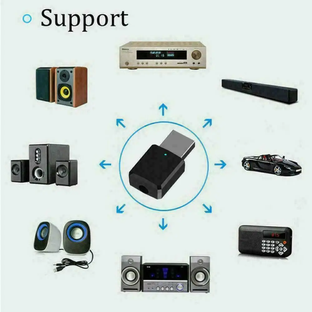 5,0 приемник аудио USB Bluetooth передатчик адаптер для ТВ/ПК наушники Динамик