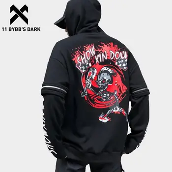 

11 BYBB'S DARK Fleece Hoodies Sweatshirt Man Creative 3d Print Fashion Pullover Streetwear Zipper Sleeve Harajuku Hip Hop Hoodie