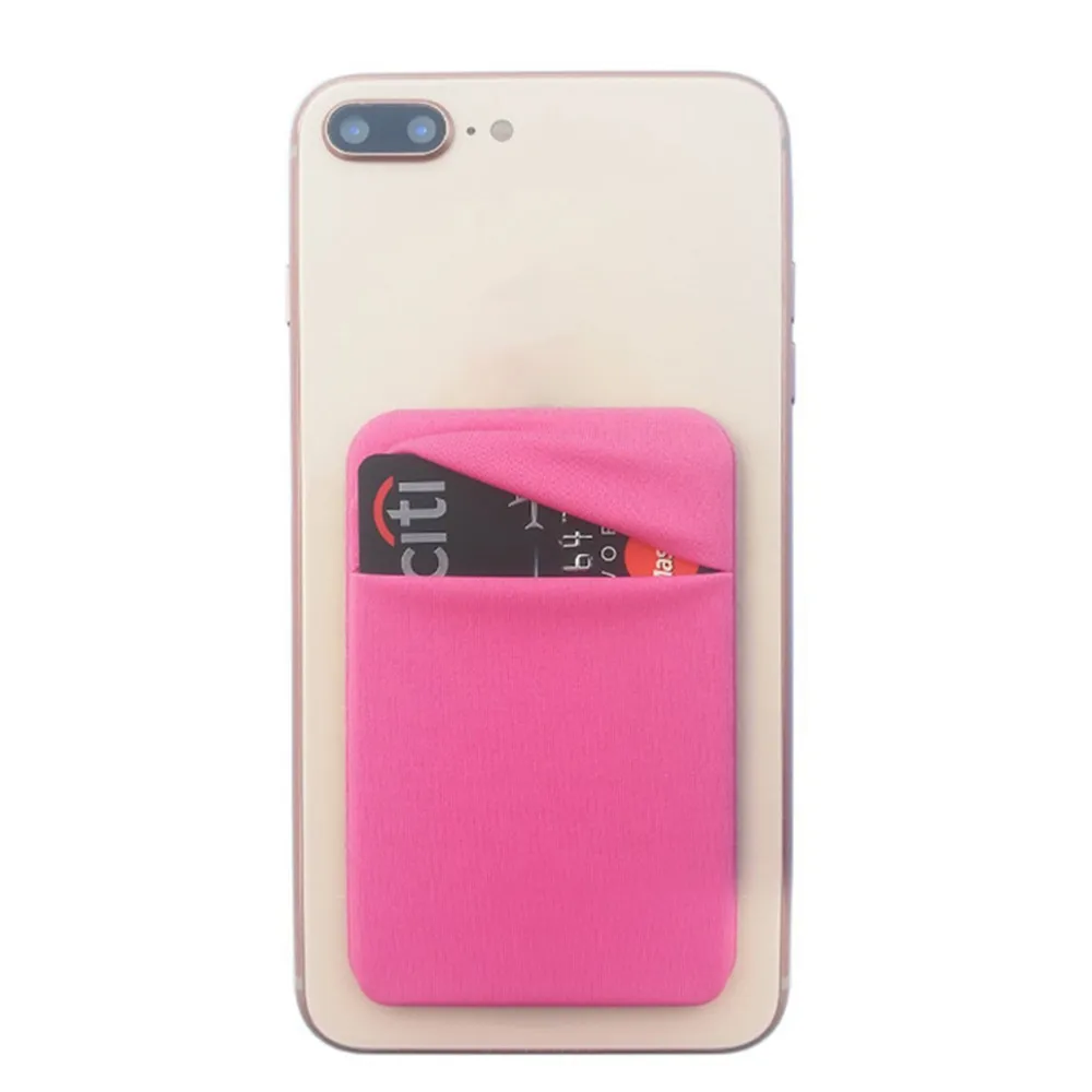 500PCS Stick-on Phone Card Bag Universal Credit Mini Pouch Card Holder Case Adhesive Wallet Phone Back Slim Pocket