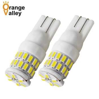 

100PCS T10 W5W LED 194 168 Ceramic Car Interior Lights Wedge Door Instrument Side Bulb Plate Light Auto Lamp DC 12V