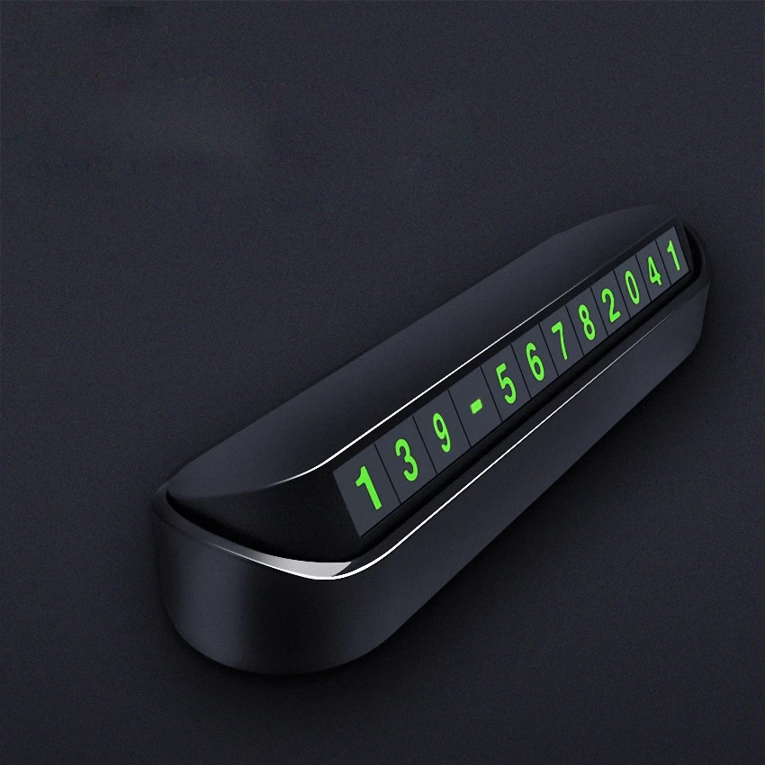 

Car Temporary Parking Card Temporary Stop Sign Phone Number Sticker Car Flip Numbers Luminous Temporary Parking Plate